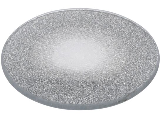 Podstawka pod świece z brokatem srebrna 15 cm