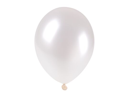 Balon metalizowany biały 100 sztuk