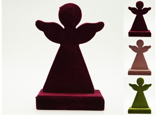 Figurka drewniana flokowana Anioł 21 cm