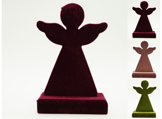 Figurka drewniana flokowana Anioł 26 cm