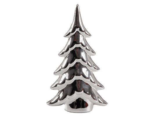 Figurka ceramiczna Choinka srebrny 16,5 cm