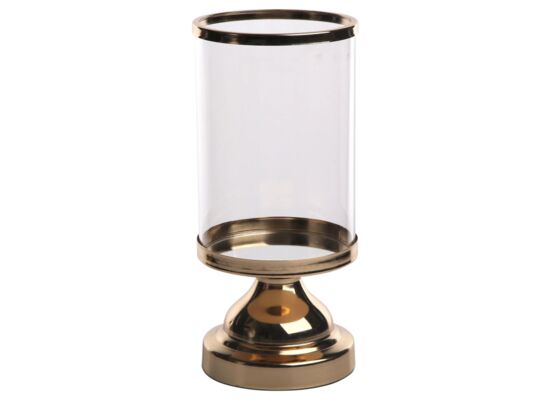 Świecznik kielich na nóżce 12 x 12 x 28 cm złoty