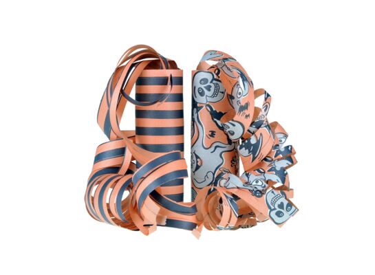 Serpentyna pomarańczowo-czarna halloween