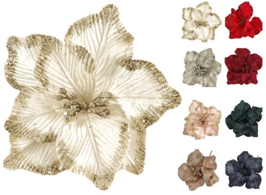 Poinsecja na piku 25 cm mix