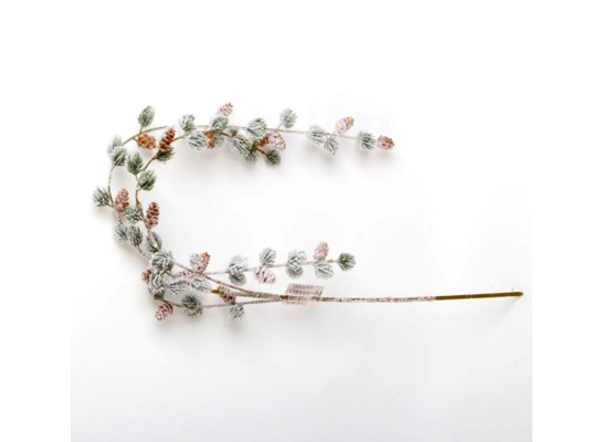 Gałązka ozdobna z szyszkami 92 cm