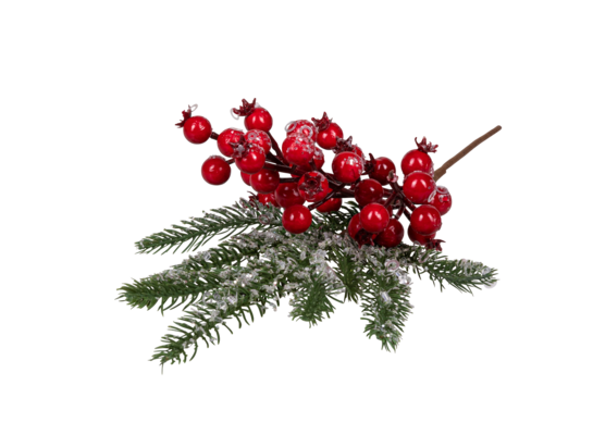 Gałązka z ostrokrzewem 42 cm