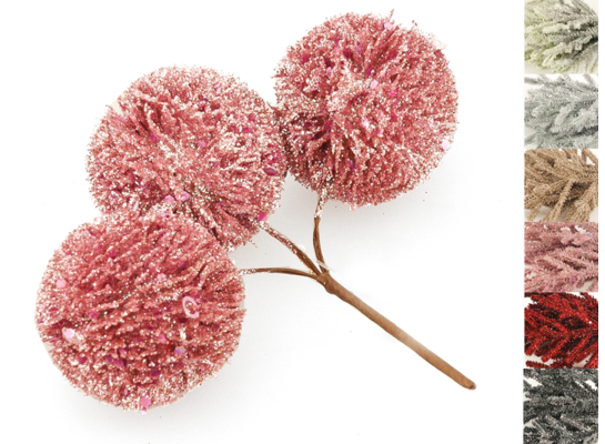 Dekoracja na druciku kulki mix