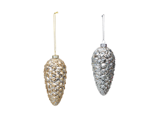 Bombka szklana szyszka 5,8 x 13,1 cm