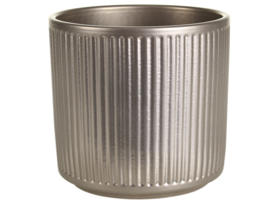 Osłonka ceramiczna cylinder 12 cm szampan