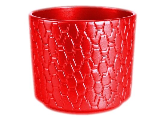 Osłonka ceramiczna Cylinder 12 cm czerwona Cermax