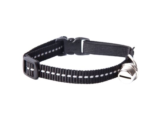 Obroża dla kota z odblaskiem 1 x 29 cm czarna