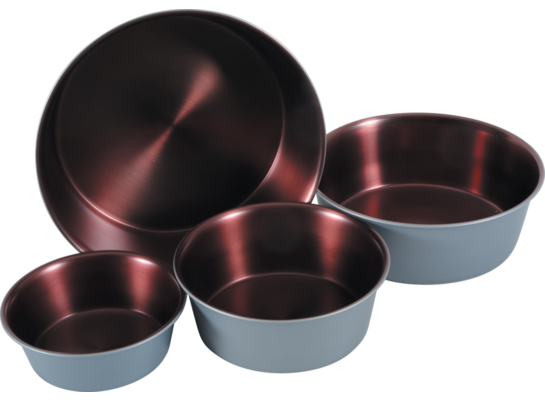 ZOLUX Miska antypoślizgowa inox COPPER 600 ml kol. szary stalowy/miedziany