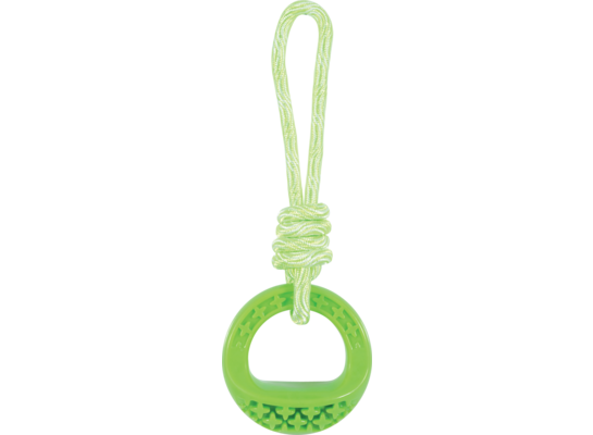 Zabawka TPR SAMBA okrągła ze sznurem 26 cm zielona