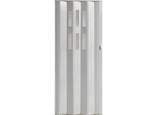 Drzwi harmonijkowe PIONEER GLASS 281 84 x 202 cm dąb bielony