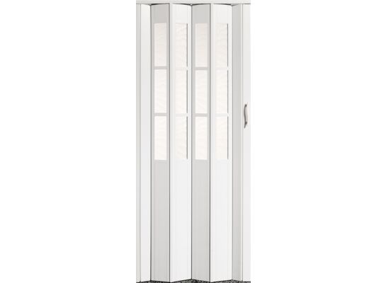 Drzwi harmonijkowe CRYSTALLINE CLASSIC 011 84 x 203 cm biały