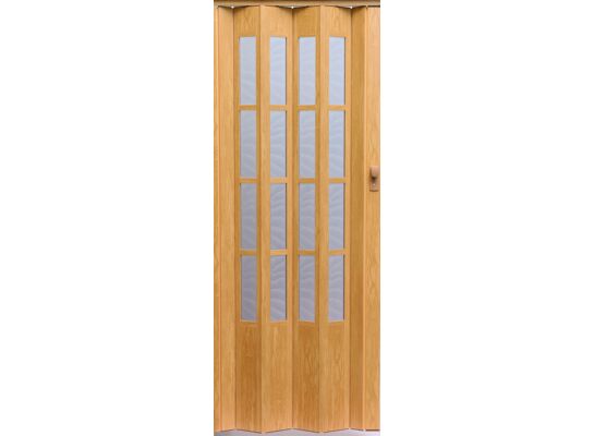 Drzwi harmonijkowe CRYSTALLINE GLASS 280 86 x 203 cm jasny dąb