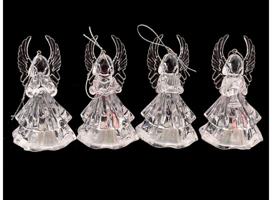 Anioł LED 10 cm migające kolorowe światło