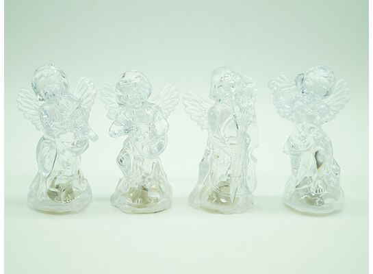 Anioł LED 11 cm migające kolorowe światło