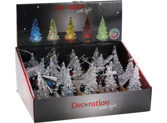 Choinka LED 10 cm migające kolorowe światło mix 5 kolorów