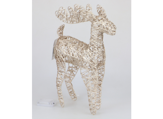 Renifer 15 LED stałe ciepłe białe światło 50 cm