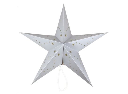 Gwiazda papierowa 10 LED stałe światło ciepły biały 50 cm mix 4 kolory