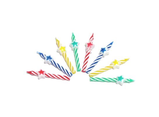 Świeczka urodzinowa z gwiazdką 14 cm mix