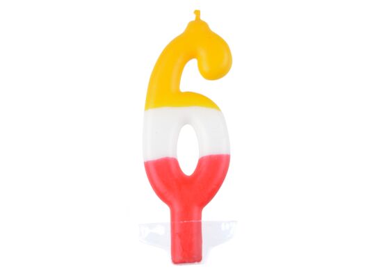 Świeczka cyferka - kolor nr 6