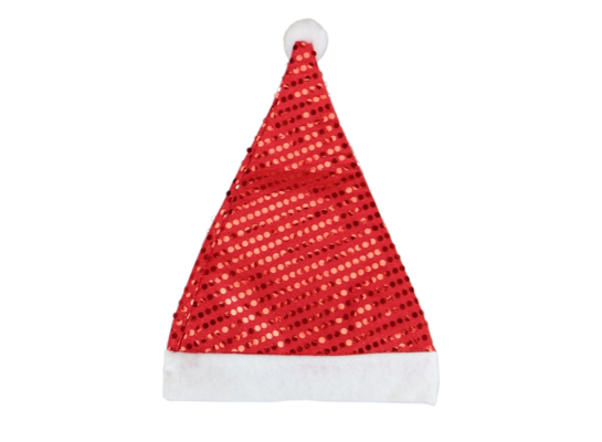 Czapka świąteczna z cekinami 39 x 27 cm mix