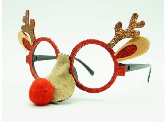 Okulary świąteczne renifer 18 x 13 cm