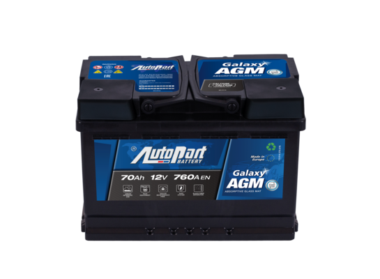 Akumulator premium AGM do pojazdów osobowych 12 V 70 Ah AUTOPART GALAXY