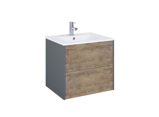 Szafka łazienkowa Marti 60 cm dąb/antracyt