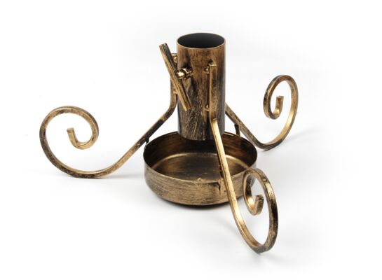 Stojak choinkowy metalowy 30 x 45 cm złoty