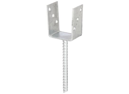 Wspornik słupa forma U stal żebrowana 91 x 104/4