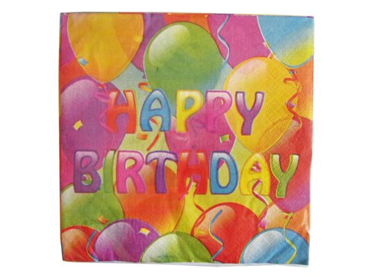 Serwetka urodziny 33 x 33 cm