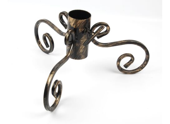 Stojak choinkowy metalowy 30 x 45 x 7 cm złoty