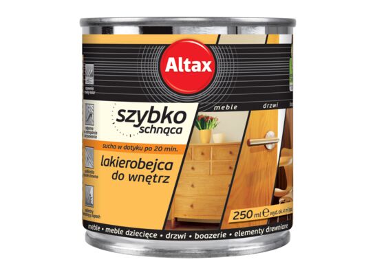 Lakierobejca szybkoschnąca do wnętrz 250 ml sosna Altax