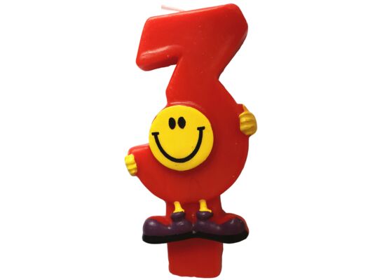 Świeczka cyferka - buźka nr 3
