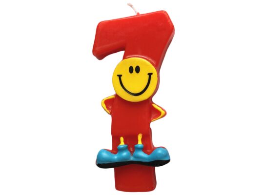 Świeczka cyferka - buźka nr 7