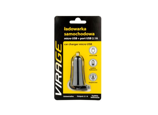 Ładowarka samochodowa z kablem 2.1 A Moje Auto VIRAGE