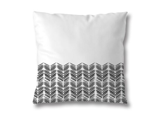 Poszewka na poduszkę dekoracyjną B&W Triangle bawełniana biała 40 x 40 cm Miss Lucy 8P8389