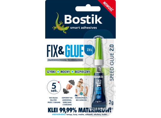 Klej sekundowy MECA żel BOSTIK FIX&GLUE ŻEL 2 g
