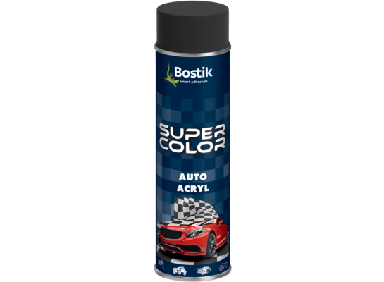 Lakier motoryzacyjny akrylowy czarny mat 400 ml Bostik