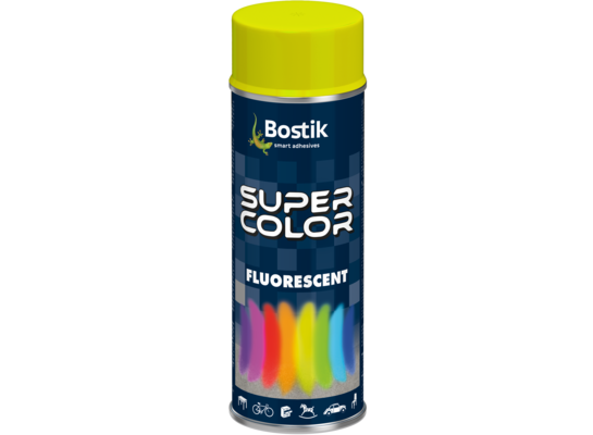 Lakier w aerozolu fluorescencyjny 400 ml żółty Bostik