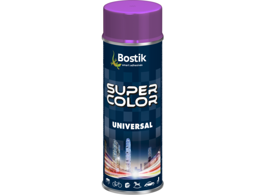 Lakier w aerozolu uniwersalny 400 ml fioletowy Bostik