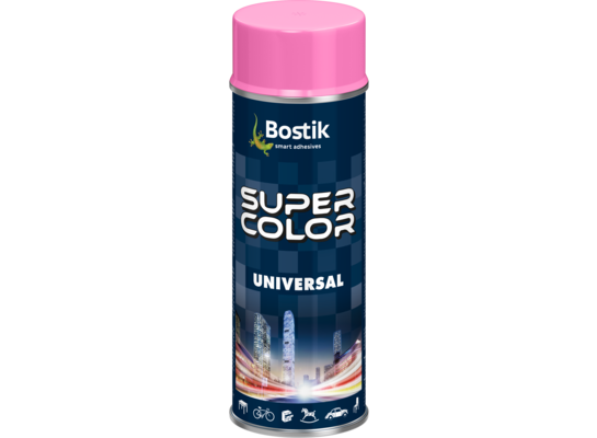 Lakier w aerozolu uniwersalny 400 ml różowy Bostik