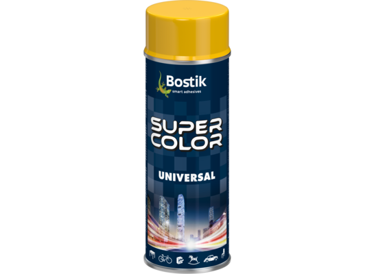 Lakier w aerozolu uniwersalny 400 ml żółty Bostik
