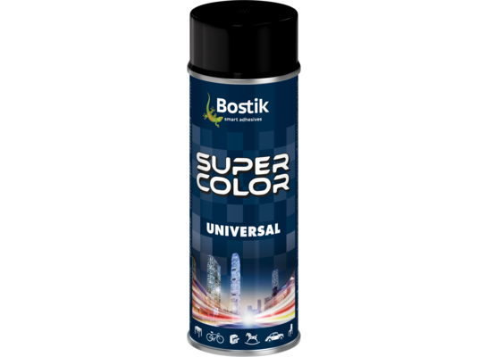 Lakier w aerozolu uniwersalny 400 ml czarny mat Bostik