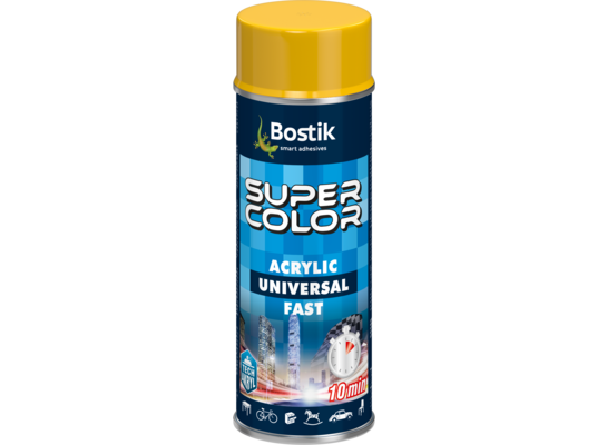 Lakier w aerozolu uniwersalny akrylowy 400 ml żółty Bostik