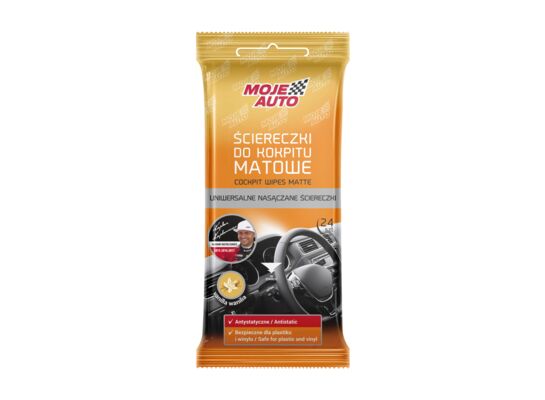 Ściereczki do kokpitu matowe - wanilia - 24 sztuki MOJE AUTO