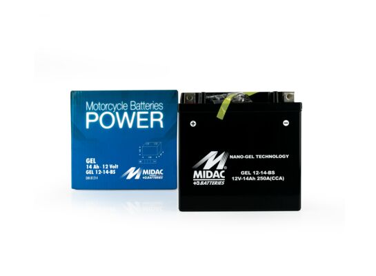Akumulator motocyklowy GEL 12-14BS 14 Ah / 200 A / L MIDAC